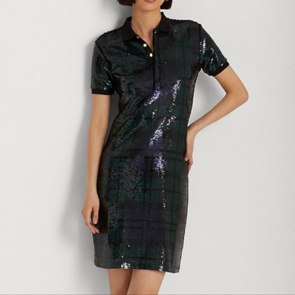 Ralph Lauren Dresses & Skirts - LAUREN Ralph LaurenPlaid Sequined Polo Dress (xs)
